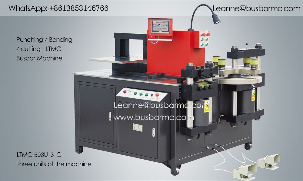 Mesin Busbar CNC 503U-3-C | Mesin Punching, Cutting, & Bending 16x200mm Otomatis untuk Fabrikasi Panel Listrik